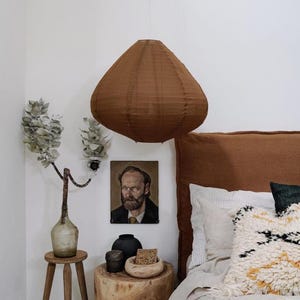 NEW - Tobacco Linen Light Shades - Available in every shapes & size