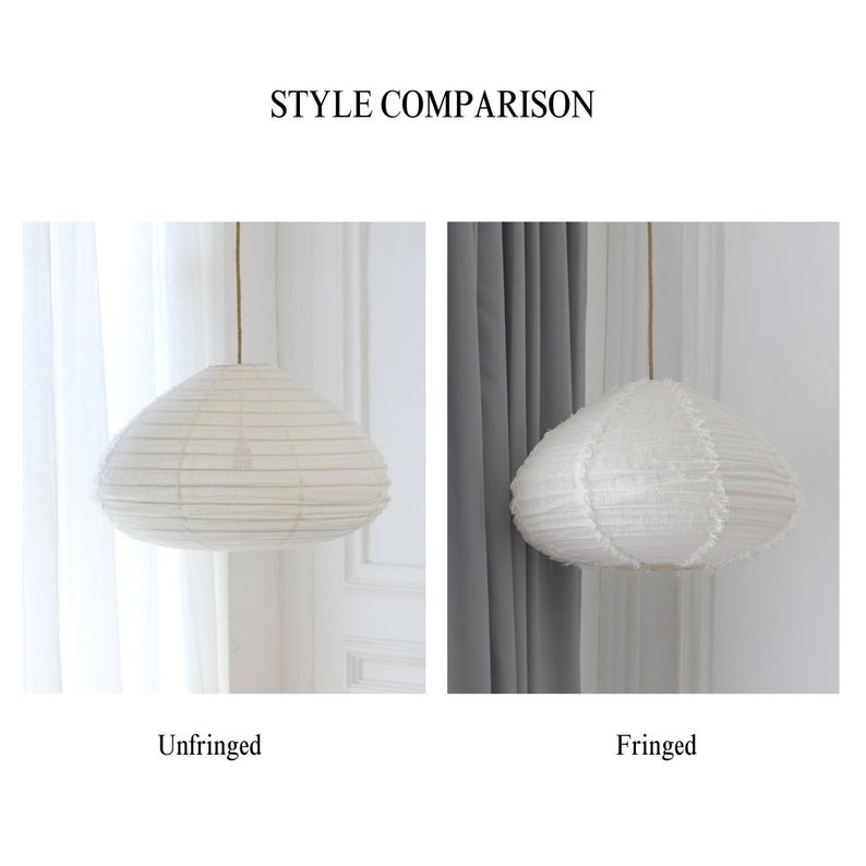 Linen Off-White METRO Light Shade Linen Pendant Light Handmade Pendant Light Home Decor Lamp Shade Hanging Linen Pendant image 5