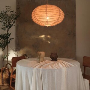 Linen Taupe DOME Light Shade – Linen Pendant Light – Handmade Pendant Light – Home Decor Lamp Shade – Hanging Linen Pendant