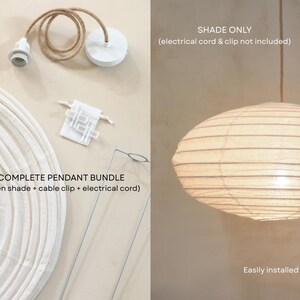 Lámpara colgante tipo domo de lino color topo: Lámpara de techo colgante, iluminación moderna para el hogar en tela neutra imagen 4