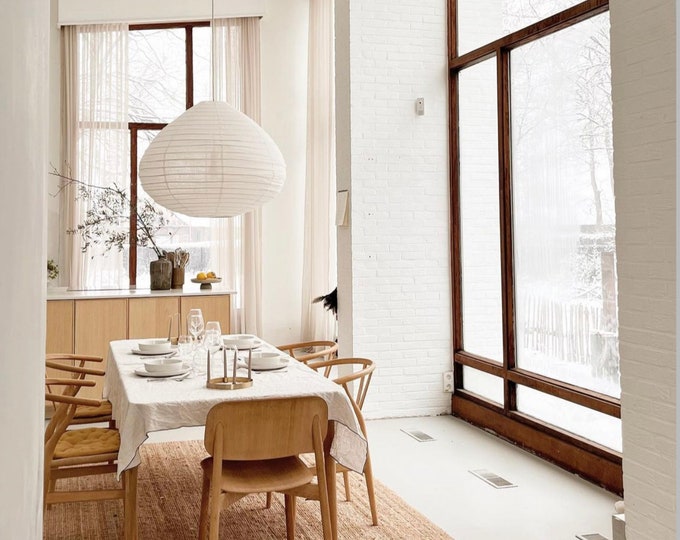 METRO LIGHT SHADES – Off-White Linen Pendant Light – Ceiling Light Shades – Home Art Décor Pendant Lamp Shade – Hanging Metro Lamp Shade