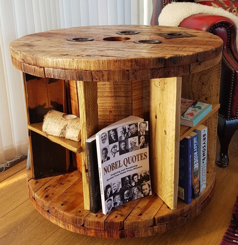 Wooden Cable Drum Reel Upcycled Reclaimed Perfect for Etsy UK