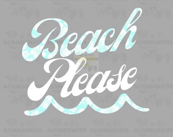 Beach Please Vinyl Decal Free Shipping 760 Anchor Ocean Summer Vacation