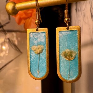 Forget Me Not, Light Blue Floral Earrings