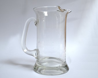 Großer Vintage Glaskrug, ca. 23cm hoch, Saftkrug, Pitcher