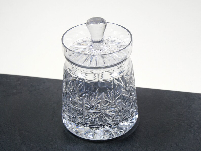 Marmeladenglas Marmeladentopf mit Deckel Bleikristall Bild 10
