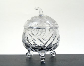 Marmeladenglas Marmeladentopf mit Deckel Bleikristall