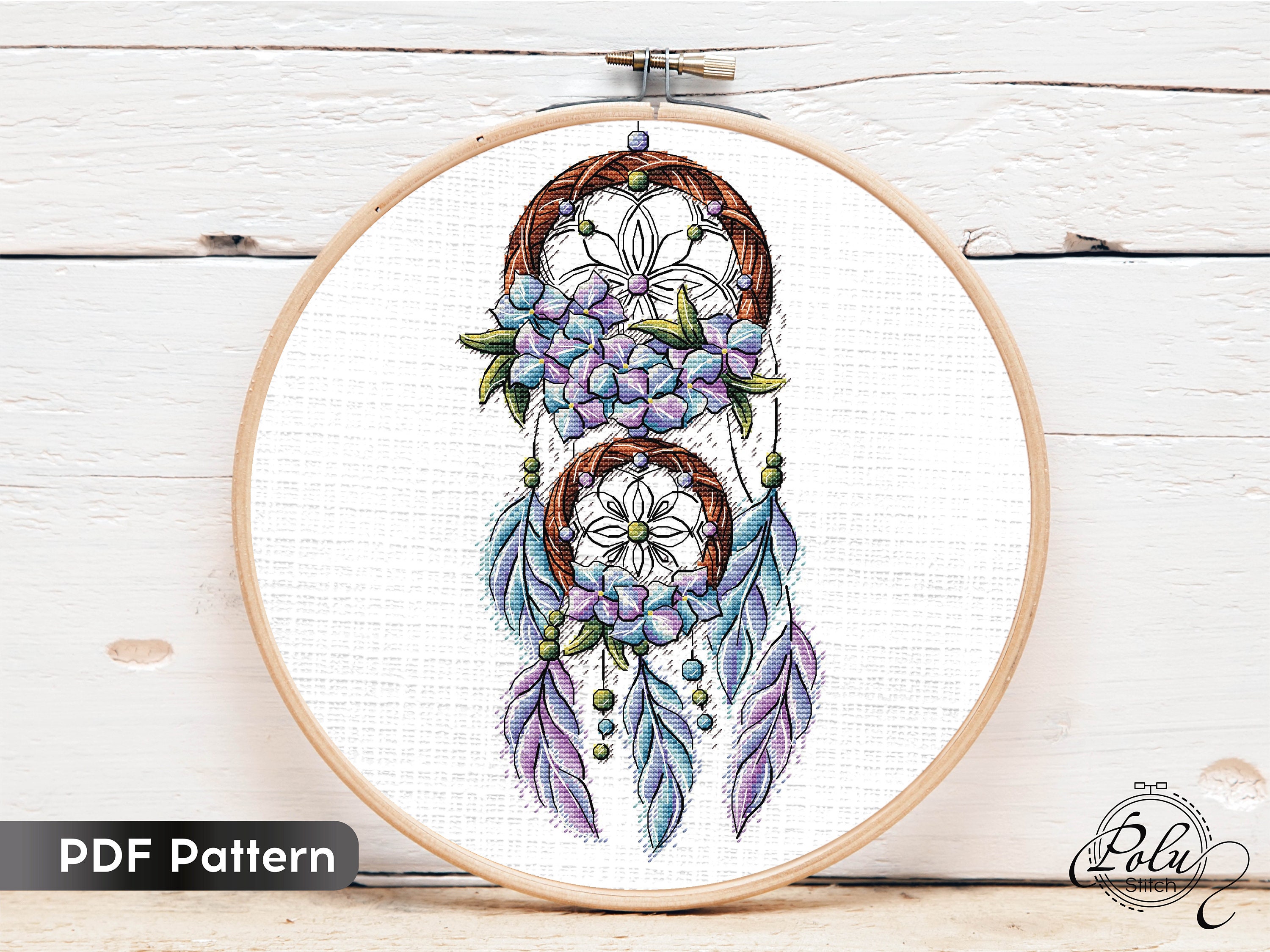Dream Catcher Cross Stitch Pattern Instant Download PDF | Etsy