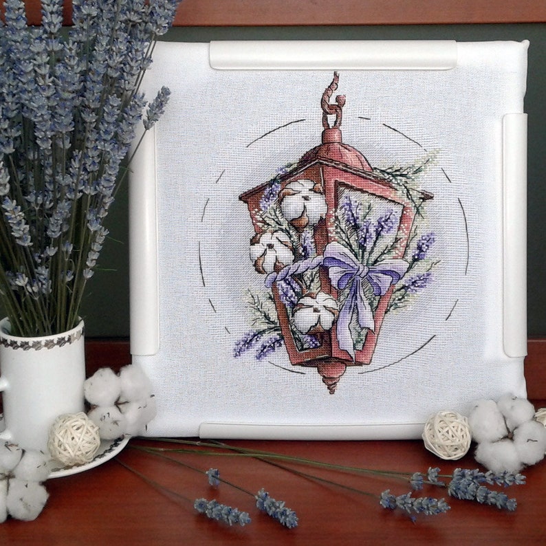 Lavender Cross Stitch Pattern Instant Download PDF Wedding Etsy