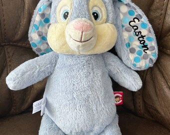 Personalized Plush Bunny, Embroidered, Easter Gift, Newborn Gift, Stuffed Animal, Stuffie, Custom