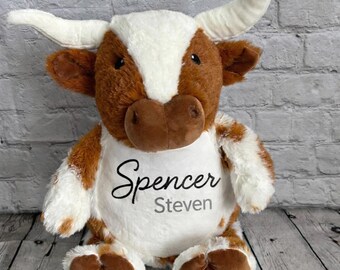 Custom Embroidered Name Stuffed Animal, Personalilzed stuffie
