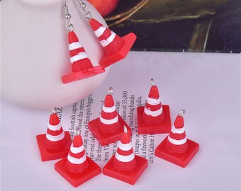 Resina Traffic Sign Ice Cream Cone Charms, Cartoon Charm for Making Crafting Earring Pendant Bracelet Necklace Key Chain Diy Jewelry