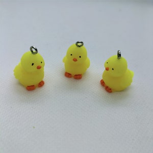 10pcs Duck Resin Charms Jewelry Pendant Cartoon Animal Bird Earrings Pendant Handmade DIY Material