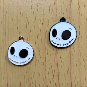 10 30 Halloween szkielet Charms Cartoon Animal Skull Metal Enamel Charm, geometryczne Charms Phone Case Bransoletka Kolczyki Biżuteria Making DIY