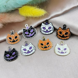 10pcs/lot Cartoon Halloween schedel pompoen avatar Charms Hangers Bungelen Voor DIY Oorbellen Armband Sleutelhanger Sieraden Maken Accessoires Cadeau