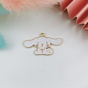 10 stks emaille cartoon hond charme, dierlijke puppy huisdier charme, gouden toon bedels voor oorbel armband ketting sleutelhanger craft supplies