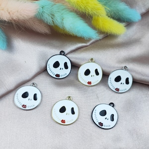 10pcs/lot Cartoon Halloween skull Charms Pendants Dangle For DIY Earrings Bracelet Key chain Necklace Jewelry Making Accessories Gift
