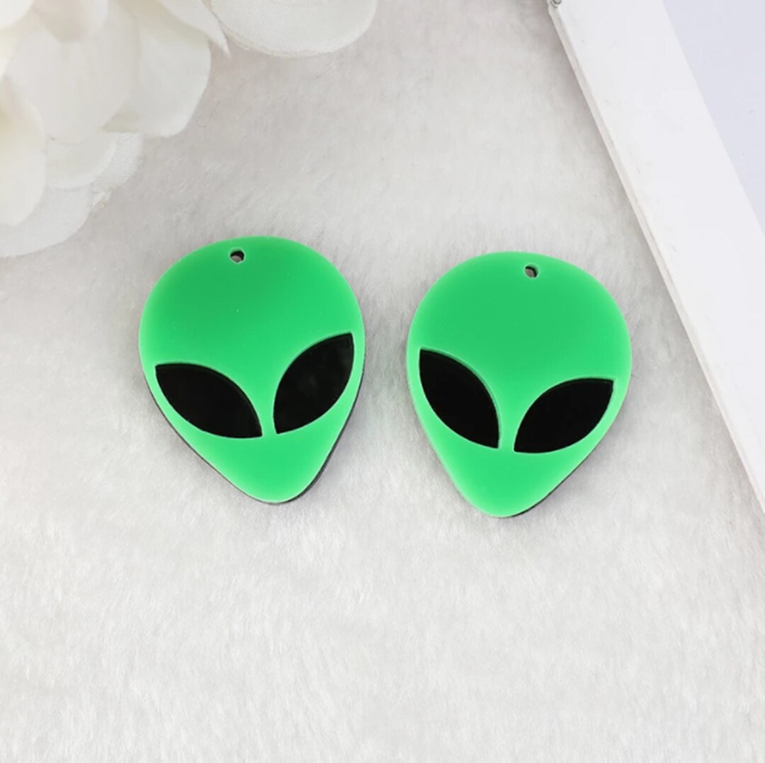 10pcs Alien Charms Acrylic UFO Earring Pendant for Jewelry Making DIY ...