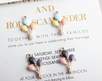 13*24mm Enamel Hot Air Balloon Charms Charms,Gold Plated Balloon Charm pendant,Keyring Key Chain charm Diy Earring Necklace Finding