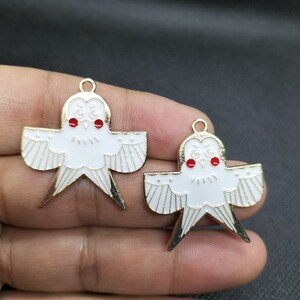10Pcs Cartoon Bird Enamel Charm, Animal kite Charm Colgante, Gold Tone charm for Bracelet Earring Jewelry, Regalo personalizado, Craft Supplies