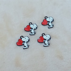 15*17mm Enamle Charms Metal Pendant Golden Color Heart Charms Earring DIY Fashion Jewelry Accessories
