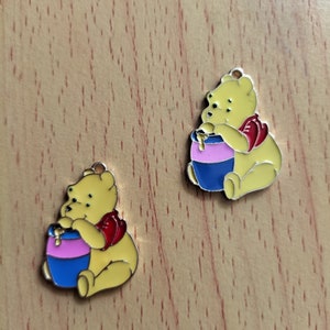 10pcs/Pack Cartoon Enamel Charm Gold Metal Animal Charms Earrings DIY Key chain Necklace Pendant Bracelet Jewelry Accessories