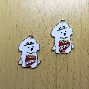 10Pcs Animal Charms Cartoon Metal Puppy Enamel Charm for Making Crafting Earring Pendant Bracelet Necklace Diy