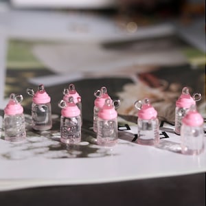 10Pcs Resin Milk Bottle Charm,Enamel Charm,Baby Milk Bottle Charm,Charm Pendant Craft Supplies 10*23mm