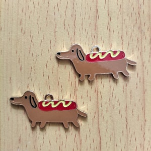 10 Cartoon Pet Gold Metal Enamel Charm Animal Charm Accessories for Making Crafting Earring Pendant Bracelet Necklace Diy Jewelry