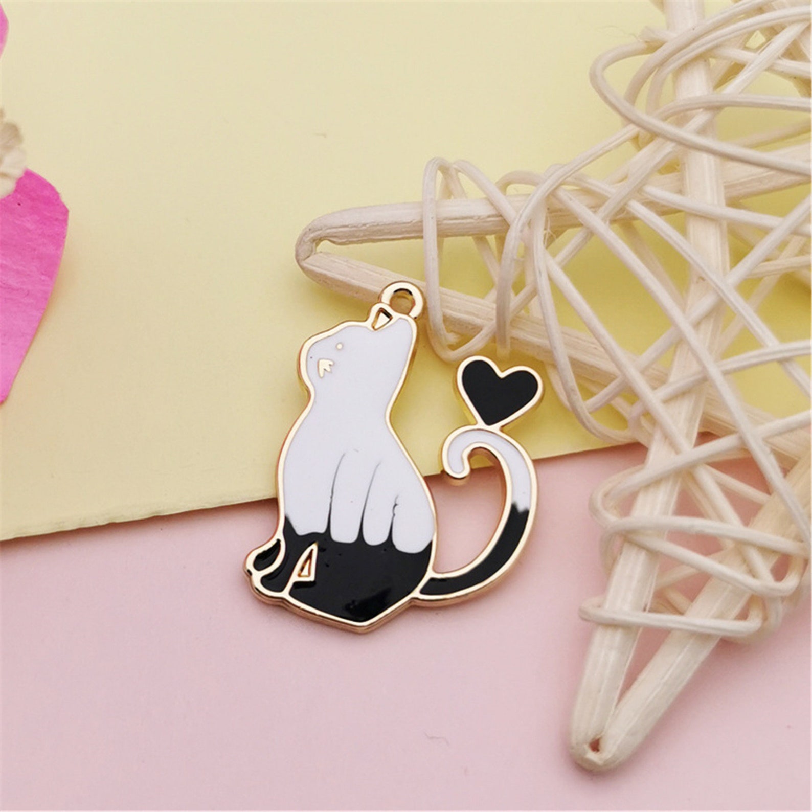 10Pcs Enamel Cat Charm Wholesale Animal Pet CharmKitten Etsy