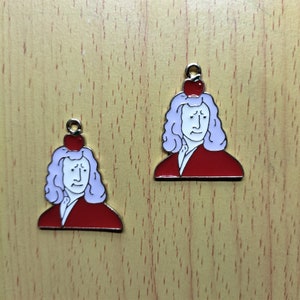 10 Cartoon Physicist Character Charms,Enamel Figure Charm Bracelet DIY Crafts Phone Case Earring Necklace Pendants Jewelry Make Accessory