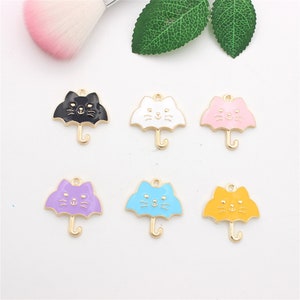 10pcs Metal Enamel Charm,Cartoon Umbrella Charm character Charm Pedant For DIY Earring Necklace Bracelet Key Chain Jewelry