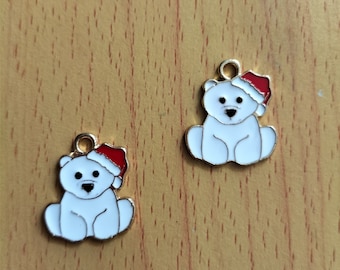 10pcs/Pack Cartoon Enamel Charm Gold Metal Animal Charms Earrings DIY Key chain Necklace Pendant Bracelet Jewelry Accessories