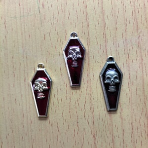 10Pcs Halloween Skull tombstone charm for jewelry making and crafting fashion earring pendant cute necklace bracelet charms