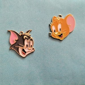 10pcs/lot Cartoon Animal Cat Charms Pendants  Animal Kitten Pet Dangle For DIY Earrings Keychain Jewelry Making Accessories Gift