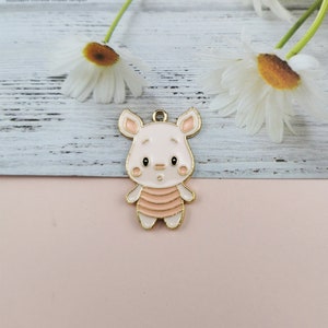 10Pcs Cartoon Charm, Wholesale Animal Pet Charm,Gold Enamel Charm Pendant Craft Supplies 18*28mm