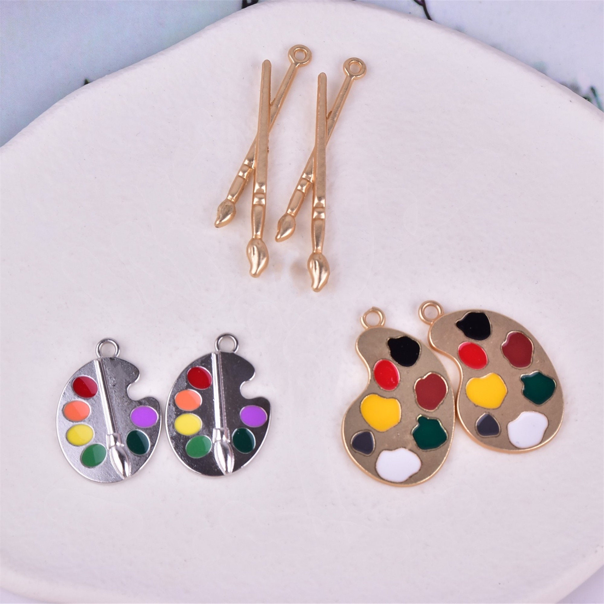 Orecchini per pennelli creativi Orecchini per tavolozze di Colori per