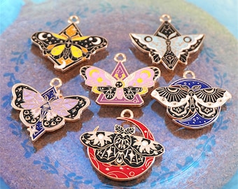 10 30 Cartoon Emaille Charme Goldmetall Charme Ohrringe DIY Schlüssel Kette Halskette Anhänger Armband Schmuck Zubehör