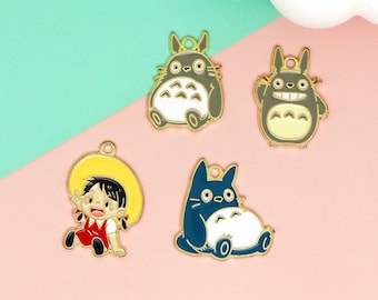 10 30 Cartoon Charme Gold Metall Emaille Charms Ohrringe DIY Schlüssel Kette Halskette Anhänger Armband Ohrring Schmuck Zubehör