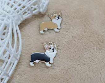 Making Bacelet Jewelry Corgi 3D Dog Charm in Satin 