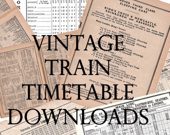 Descarga digital horarios de trenes antiguos