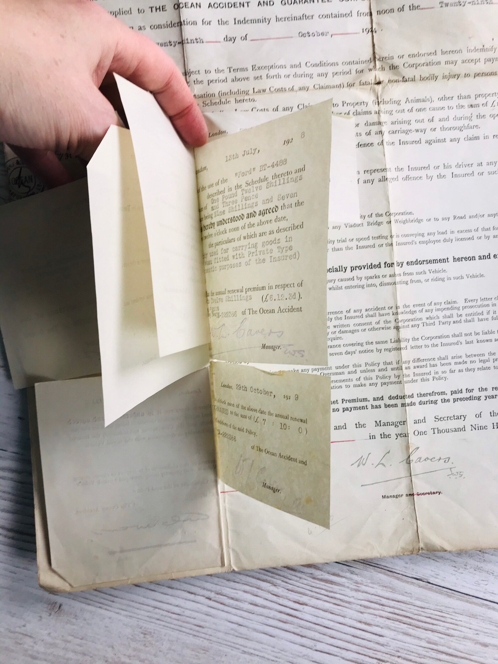 Antique insurance policy certificate Ephemera for Junk | Etsy