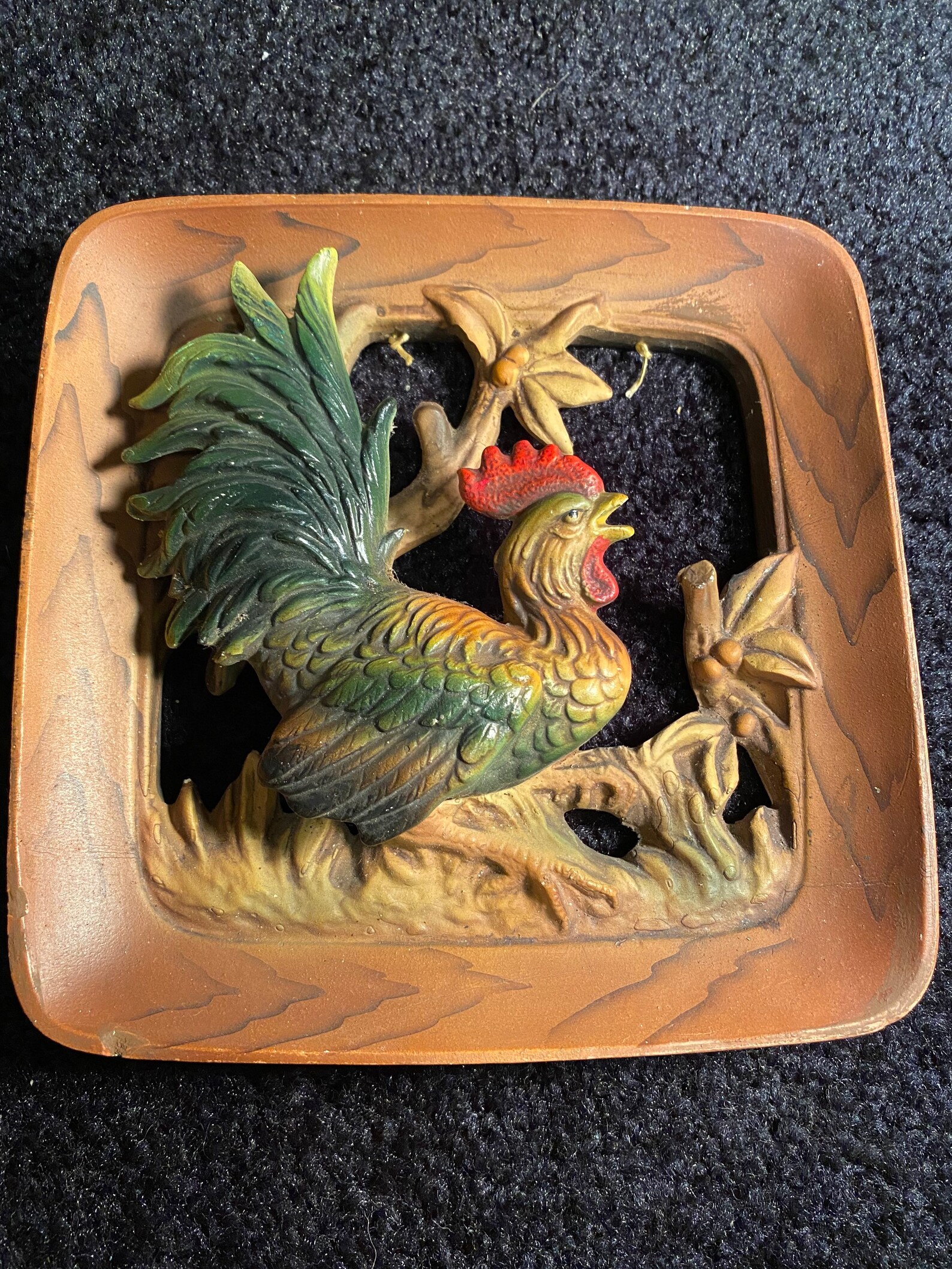 Napcoware Rooster Plaque Etsy