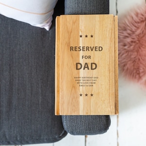 Personalised Wooden Star Engraved Arm Rest Tray