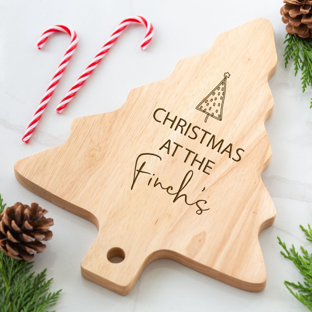 Personalised Christmas Tree Chopping Board Etsy UK