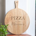 Personalised Wooden Family Pizza Board Paddle | Gift | Foodies | Family | Pizzeria | Engraved | Large | New Home | Kitchen