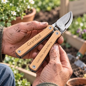 Personalised Engraved Pruners Multi Tool | Stainless Steel Gardening Keepsake