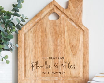 Personalisiertes neues Zuhause Holz Schneidebrett