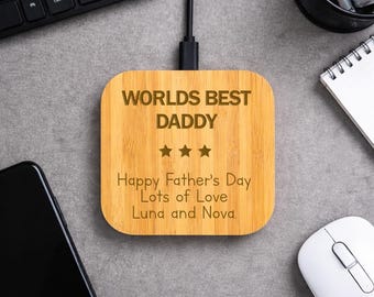 Personalised Wireless Charger | Father's Day | Gift For Him | Star Charger