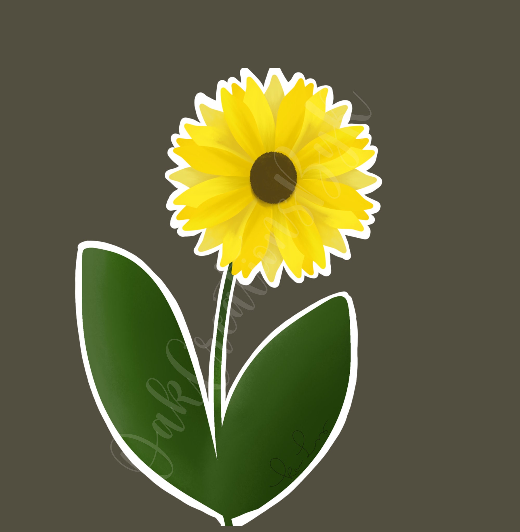 Sunflower Sticker SVG DOWNLOAD ONLY Cricut | Etsy